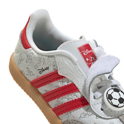 Adidas (TD) Disney Samba OG Elastic Lace - White/Red