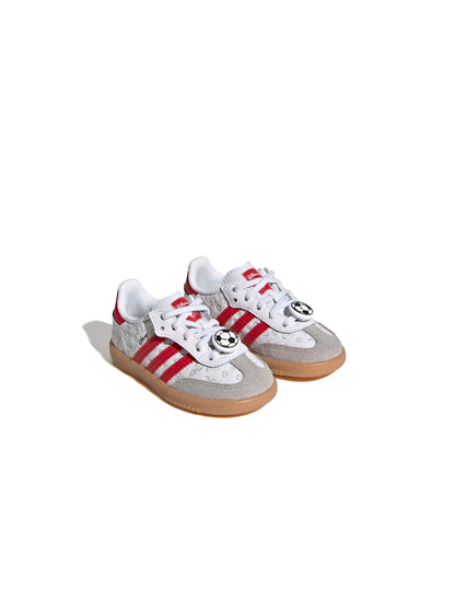 Adidas (PS) Disney Samba OG Elastic Lace - White/Red