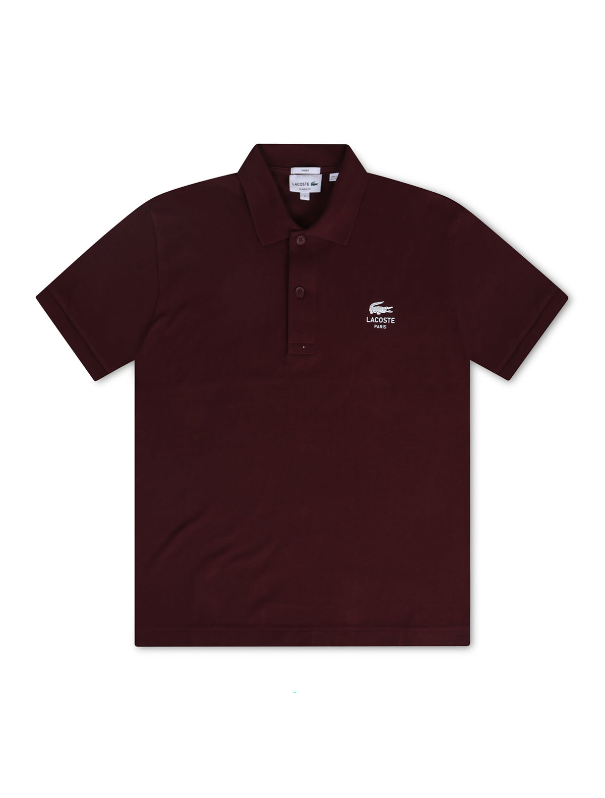 Lacoste Signature Print Polo Shirt - Bordeaux