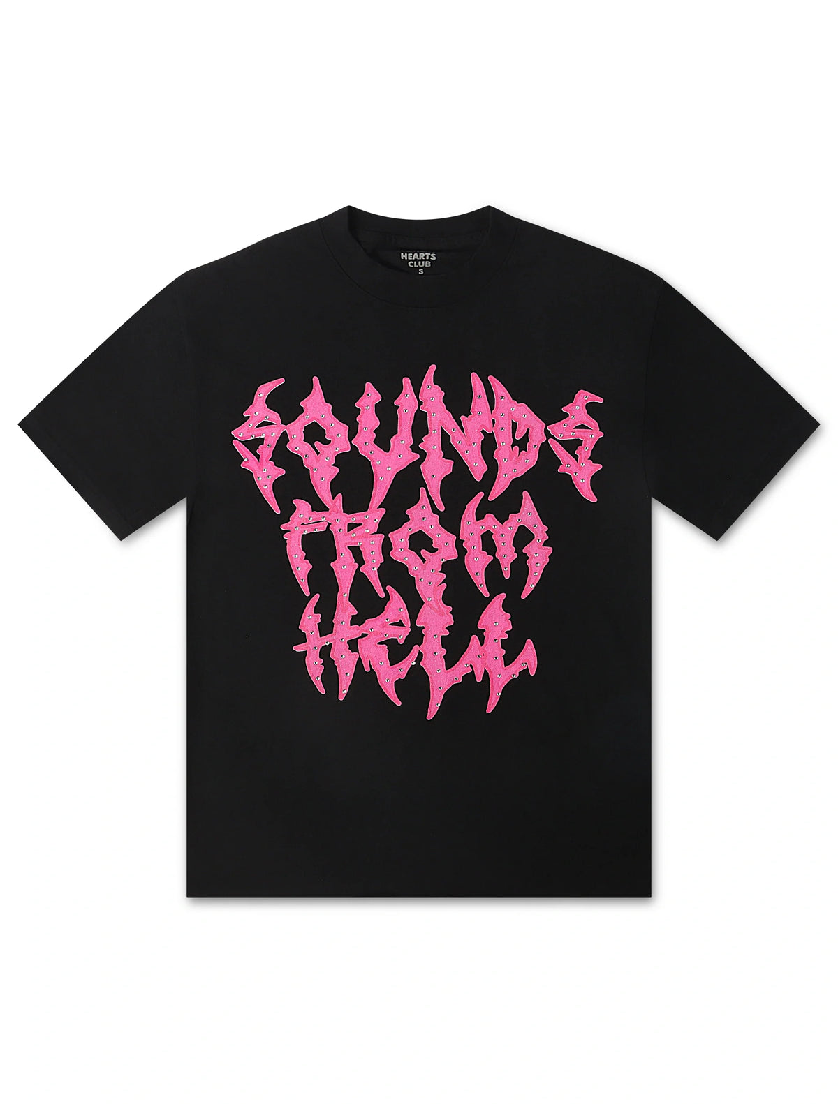 Lonely Hearts Club Sounds From Hell Premium Rhinestone T-Shirt - Black