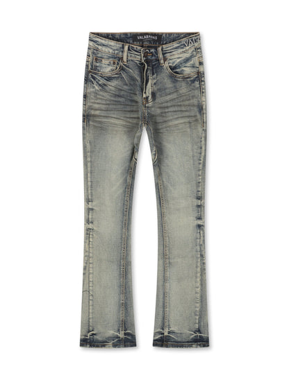 Valabasas Fax Stacked Jeans - Light Blue Washed
