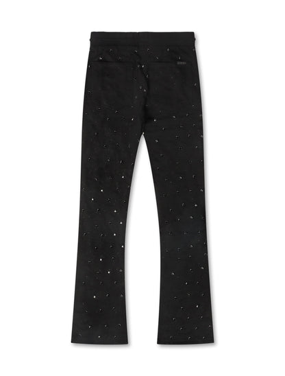 Rebel Denim Diamond Sweatpants - Jet Black