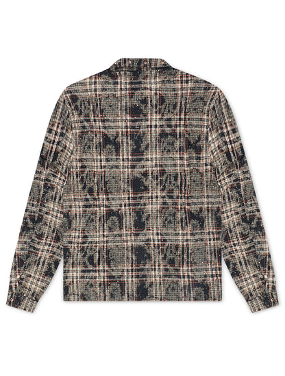 Rebel Denim Rhinestone Flannel - Navy