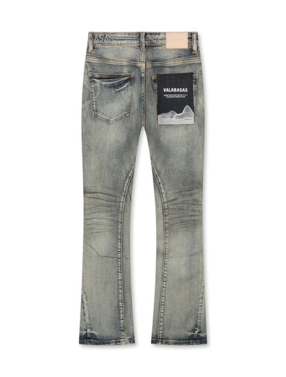 Valabasas Fax Stacked Jeans - Light Blue Washed