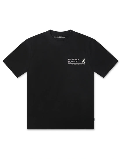 Psycho Bunny Enzo Back Graphic Tee - Black
