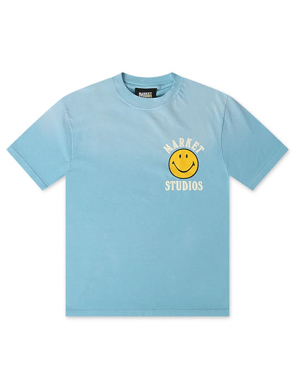 Market Studios Smiley Upside Down Tee - Retro Blue
