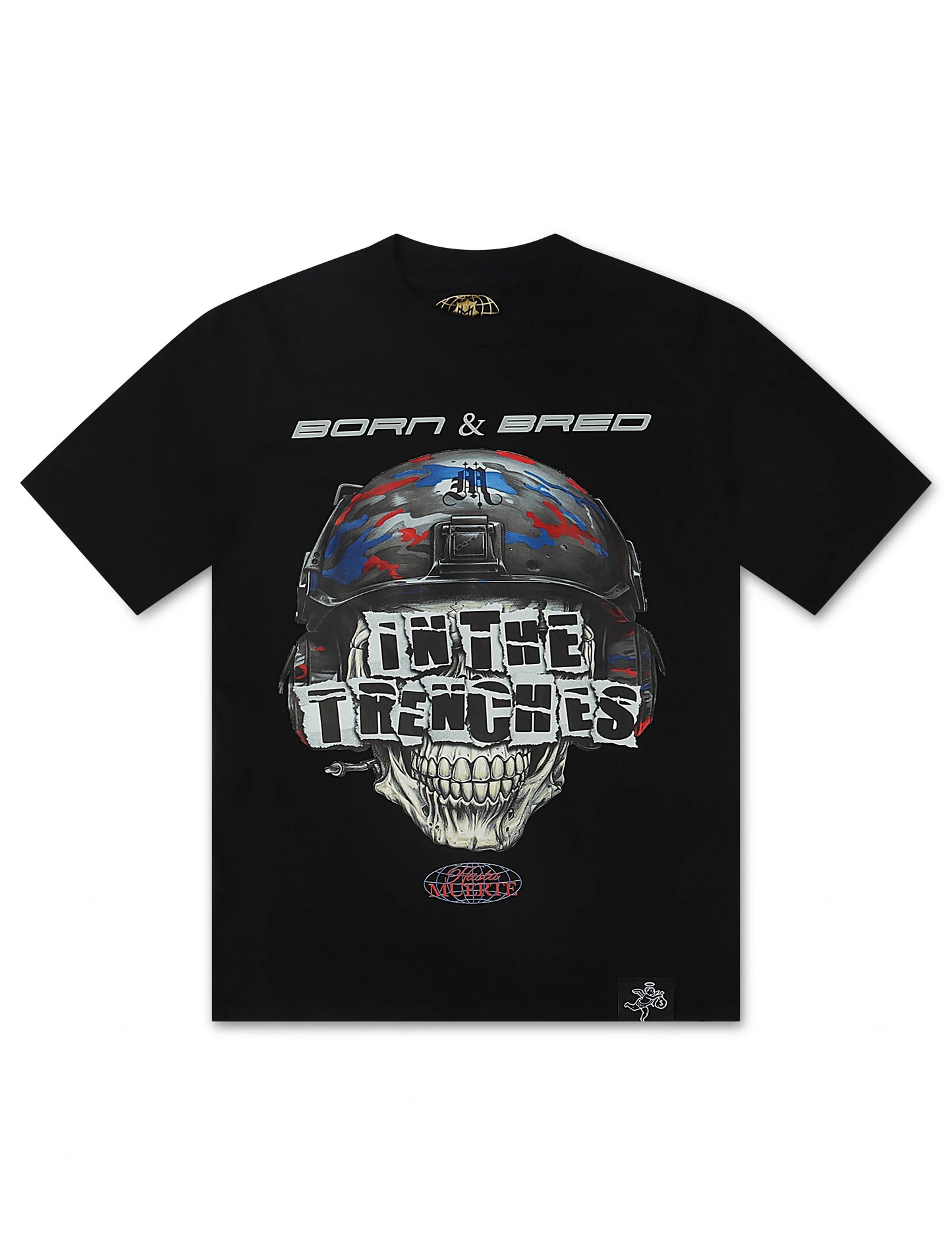 Hasta Muerte AJ4 Trench Skull Tee - Black