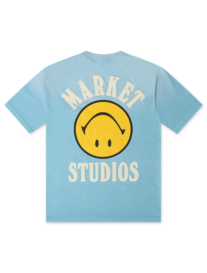 Market Studios Smiley Upside Down Tee - Retro Blue