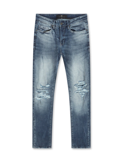 Jordan Craig Sean Shredded Jeans - Blue