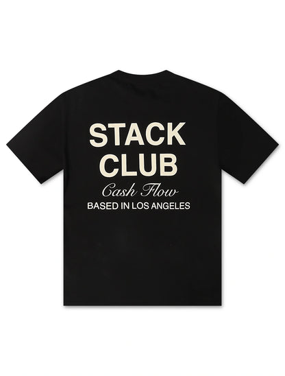 Stack Club Cash Flow Heavyweight Tee - Black/Cream