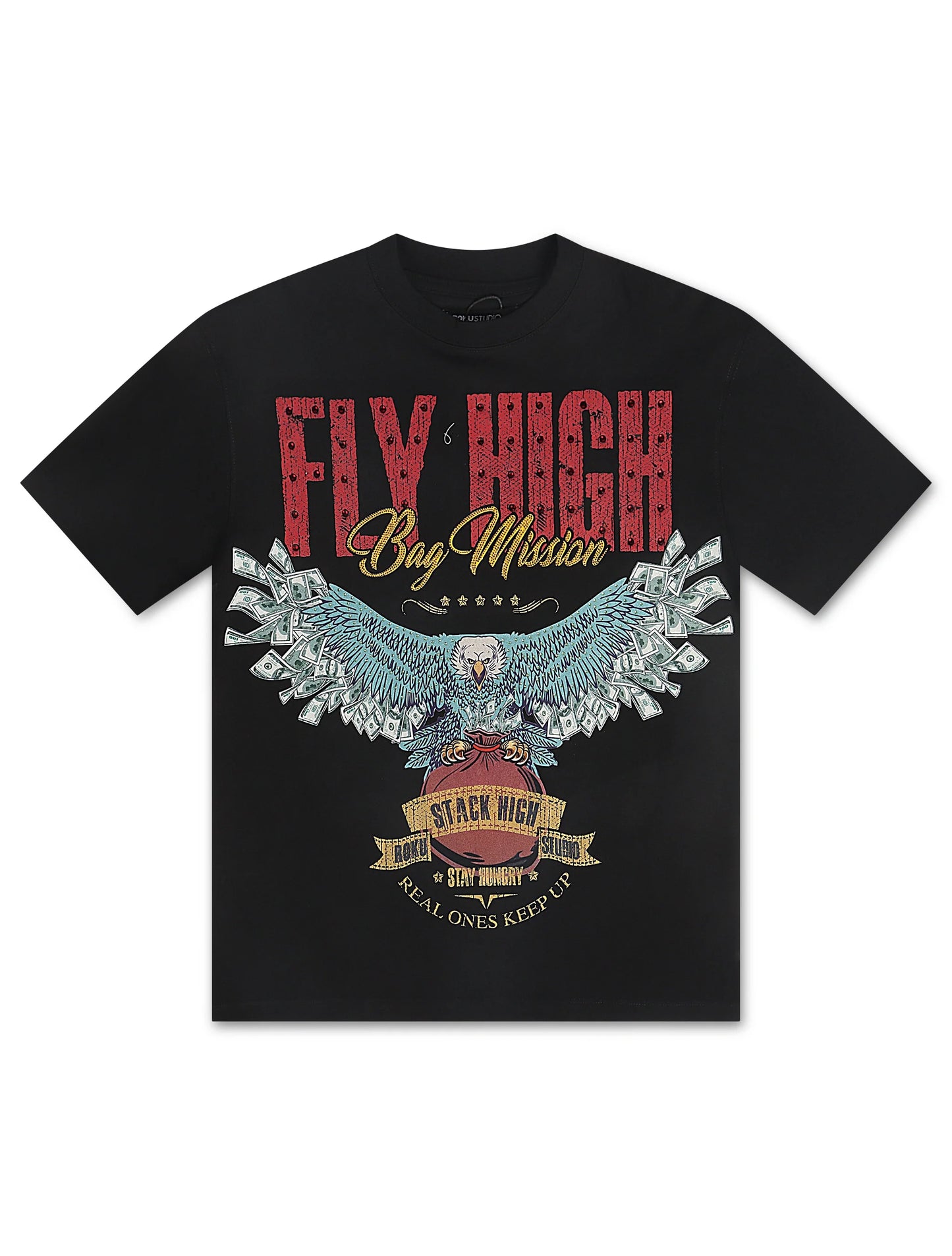 Roku Studio Fly High Boxy Tee - Black