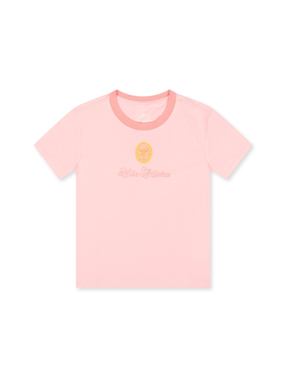 Nike Womens Sportswear Chill Cropped Knit Tee - Pink Glaze