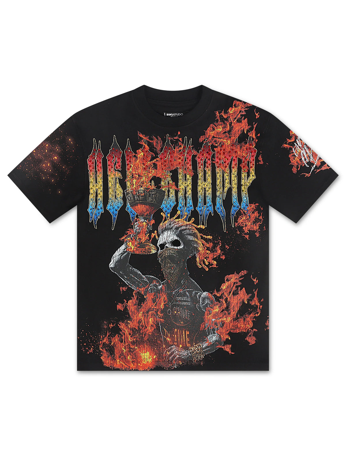 Roku Studio Earned in Chaos Boxy Tee - Black