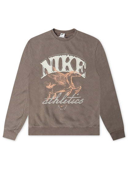 Nike Mens Sportswear Club Fleece Crewneck - Cave Stone