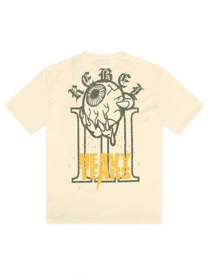 Rebel Minds Heavy Tears Rhinestone Tee - Cream