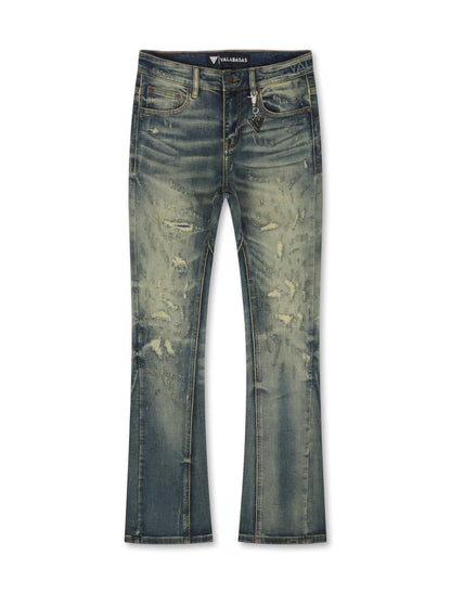 Valabasas Vin Stacked Jeans - Dark Vintage Blue