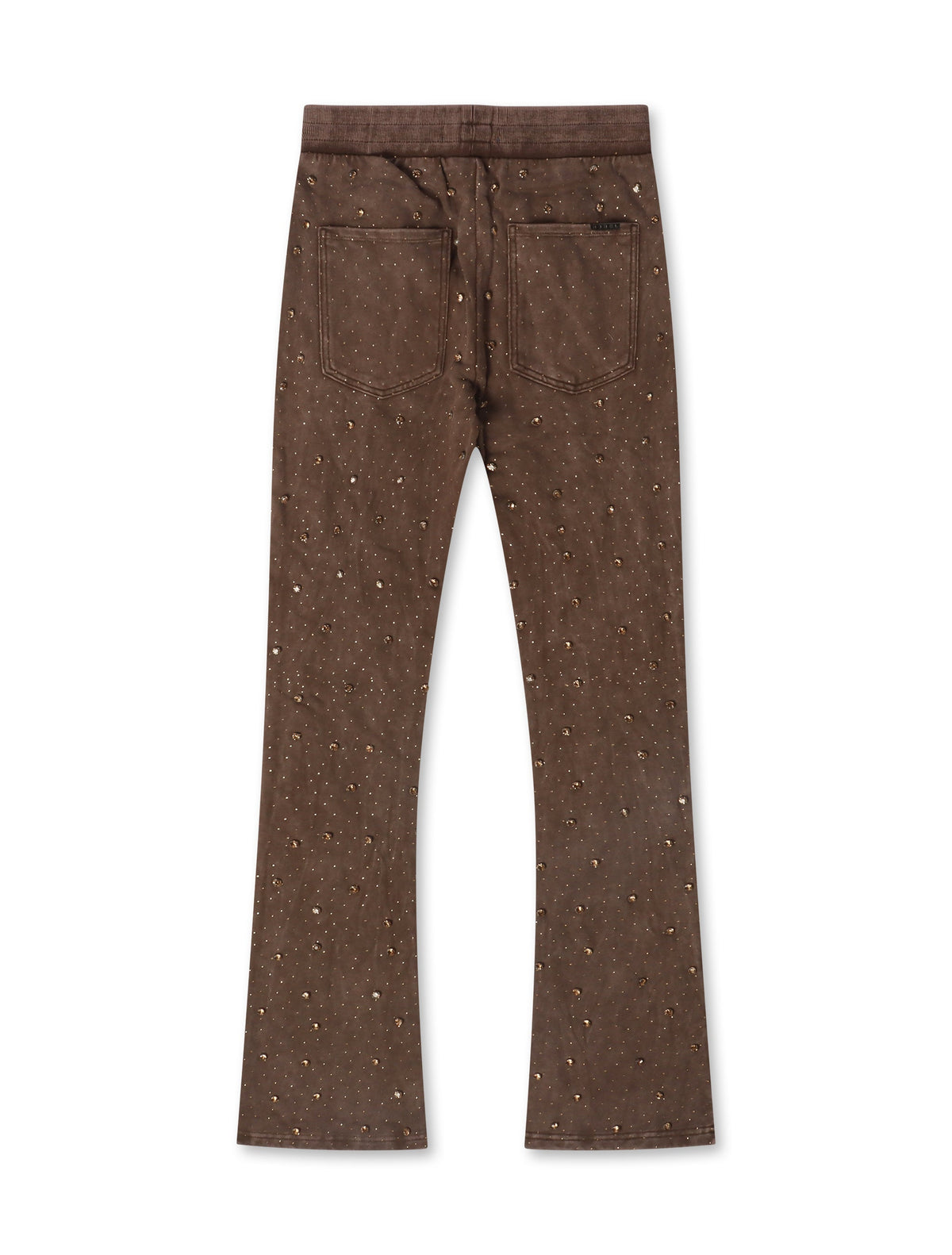 Rebel Denim Diamond Stacked Sweatpants - Brown