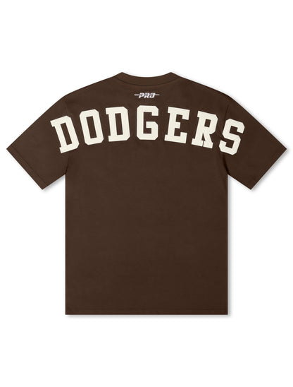 Pro Standard La Dodgers Wingspan Drop Shoulder Tee - Brown