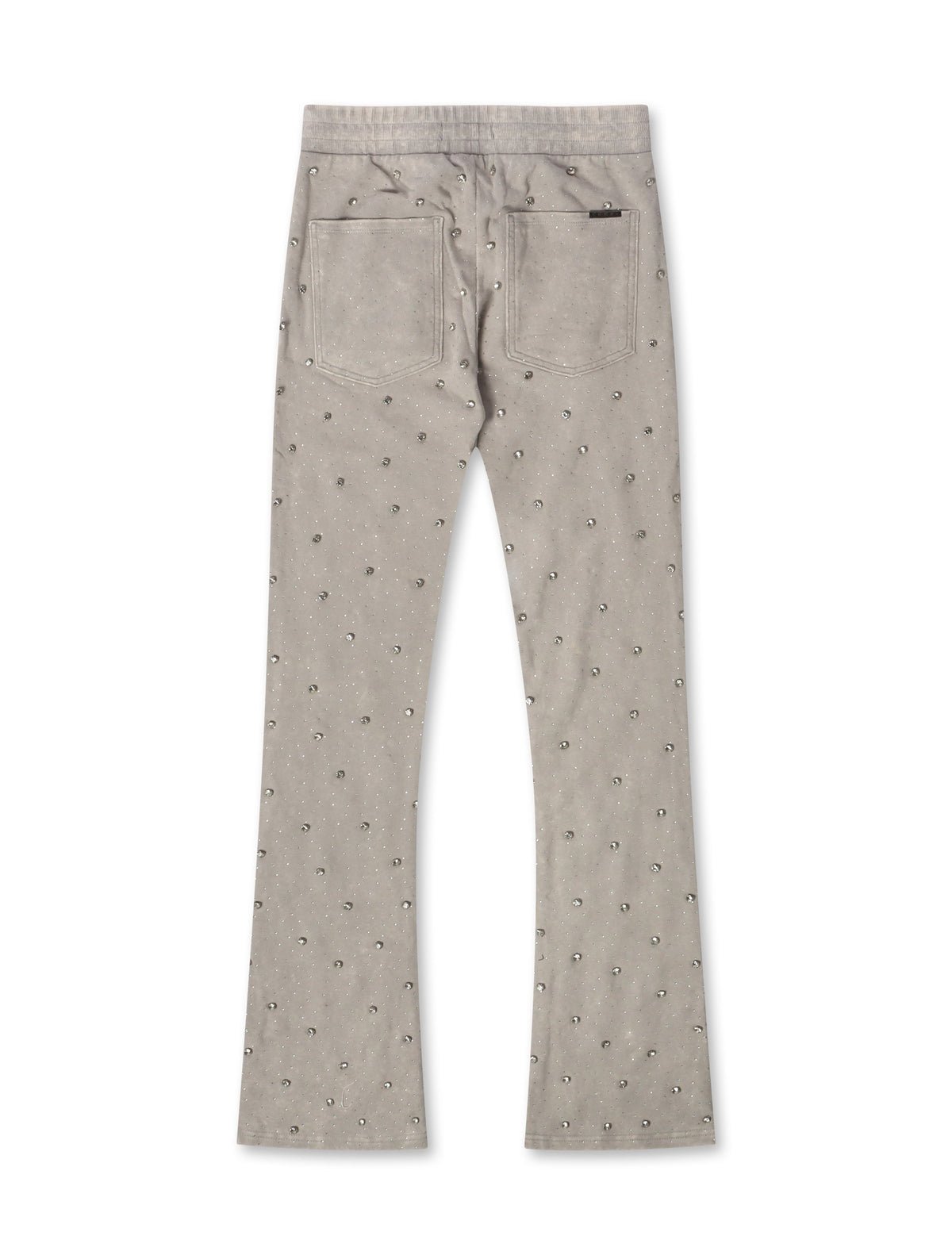 Rebel Denim Diamond Stacked Sweatpants - Grey