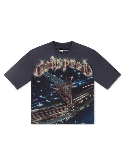 Godspeed Liberty Cruiser Boxy Tee - Navy