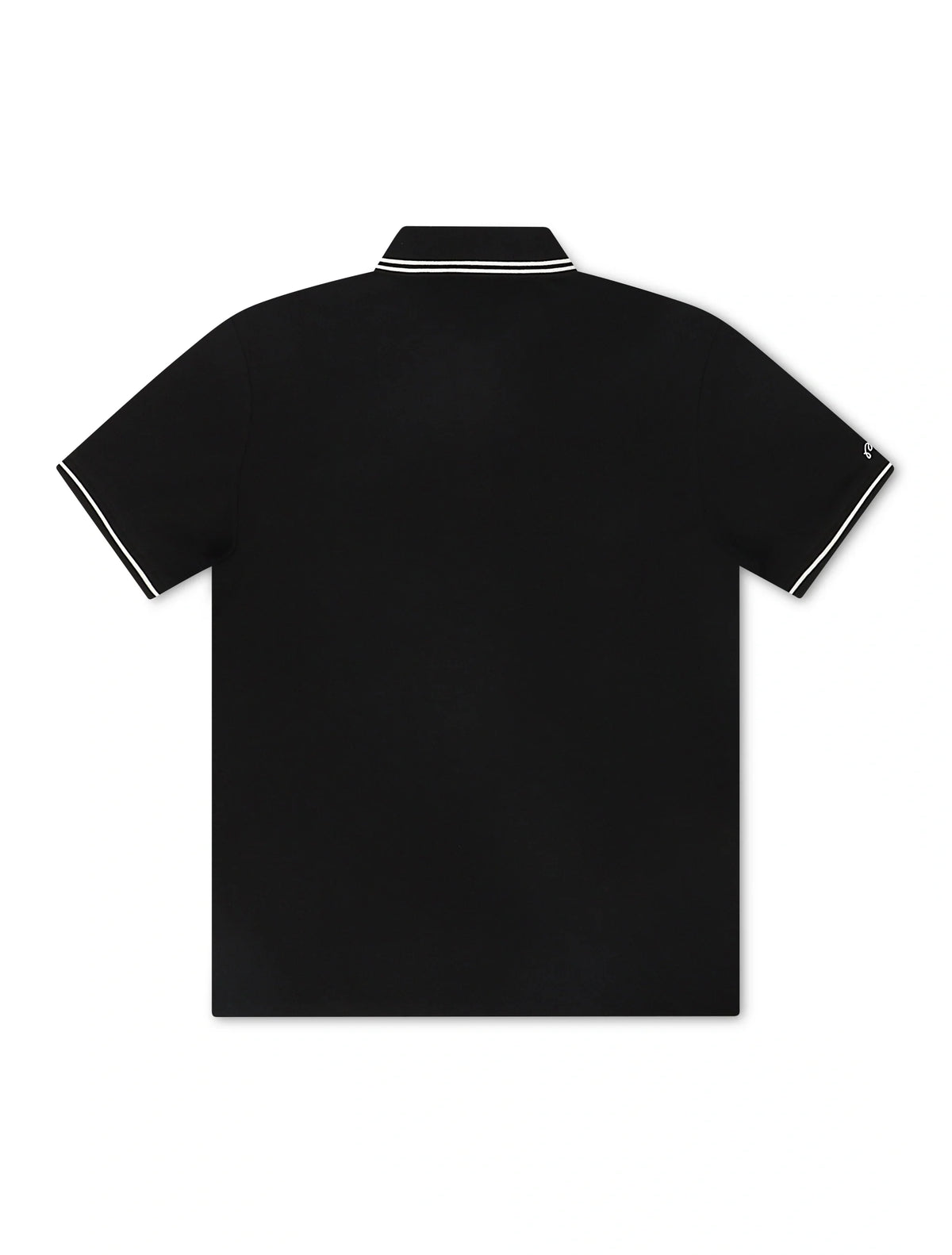 Malbon Fairway Applique Pique Polo - Black