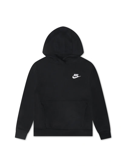 Nike Big Kids Sportswear Club Hoodie - Fleece Black/White