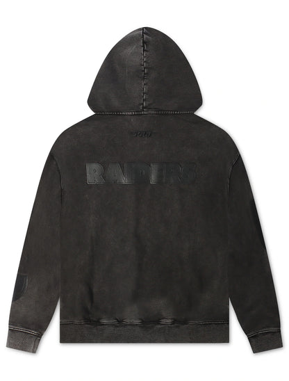 Pro Standard Raiders All Over Logo Hoodie - Washed Black