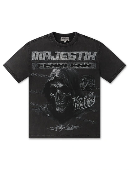 Majestik Keep it Movin Garment Dyed Tee - Black