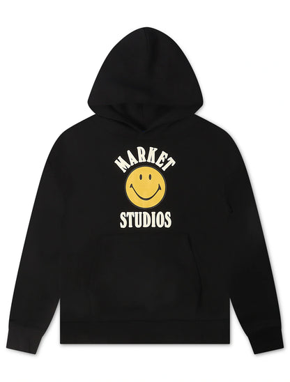 Market Smiley Lockup Hoodie - Black