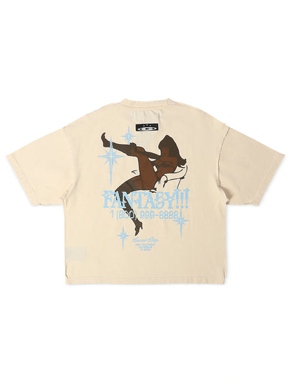 Gala Original Fantasy Cropped Tee - Cream