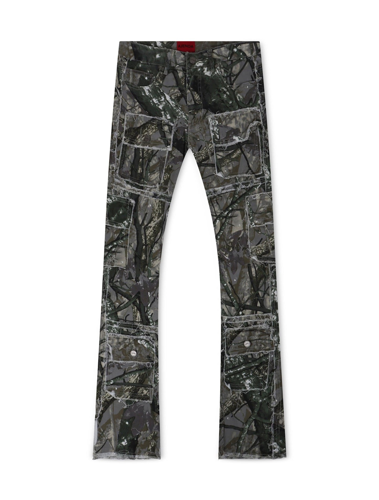 Ajenda Stacked Jeans - Gray Tree