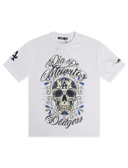 Pro Standard Dodgers Dia De Los Muertos Tee - White