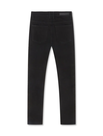 Embellish Frost Denim Rhinestone Jean - Black