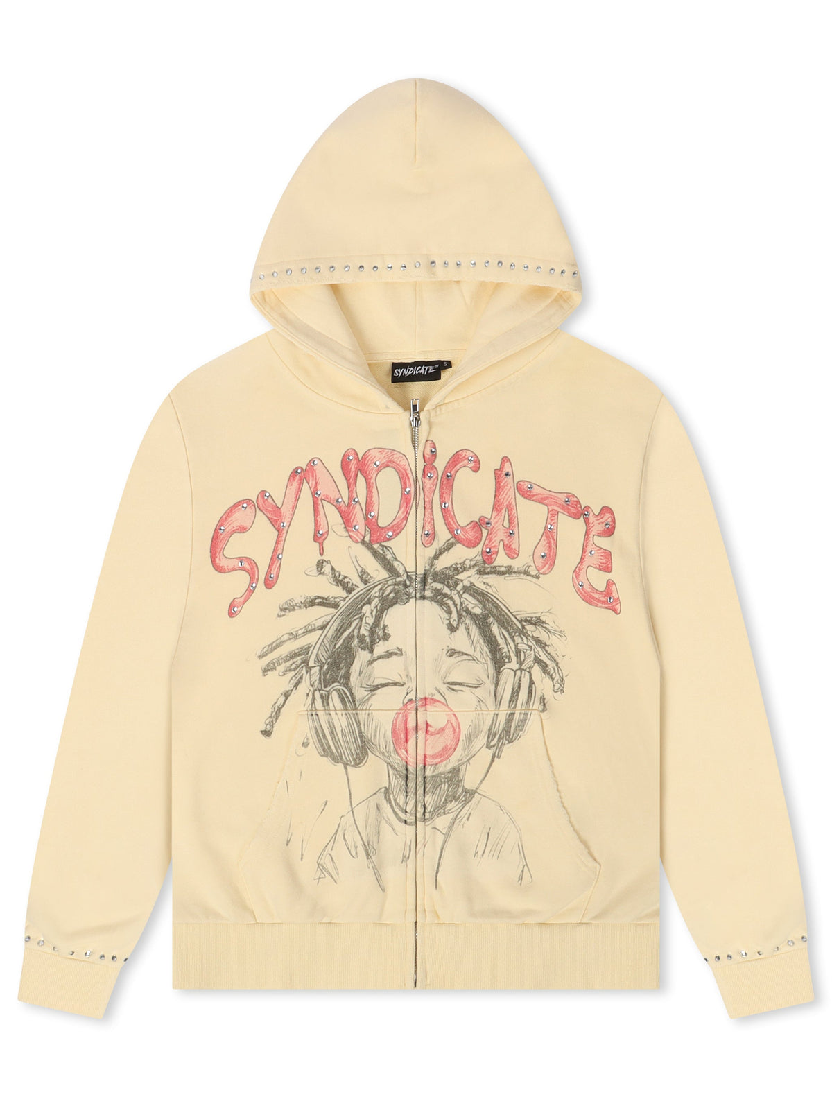 The Syndicate Youth Hoodie - Cream Wash