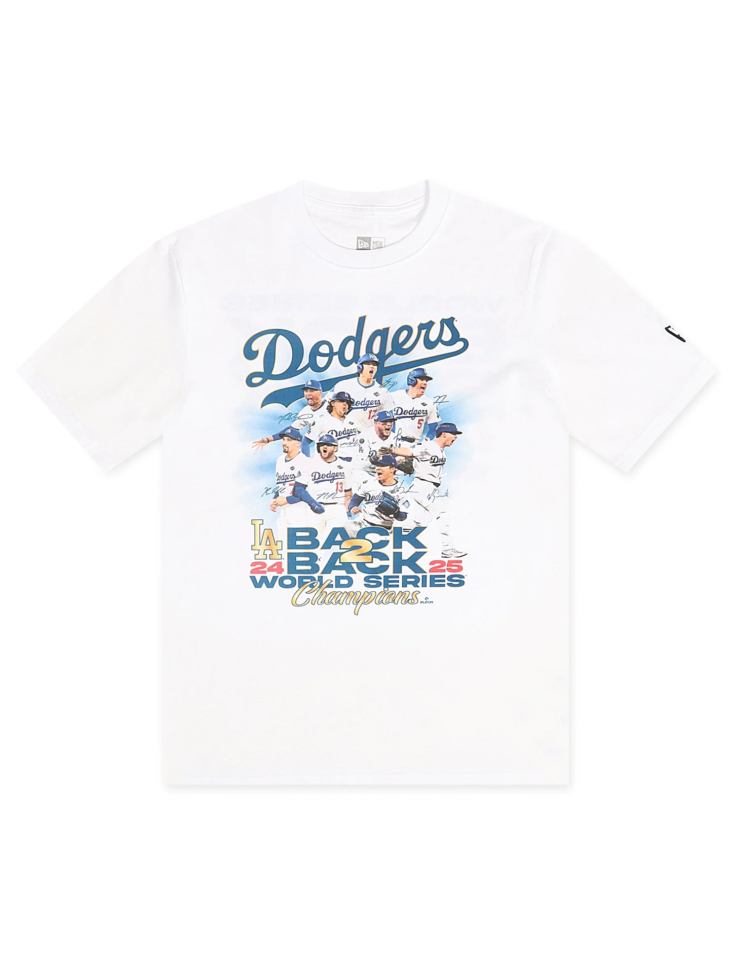New Era LA Dodgers Back 2 Back Champs Tee - White