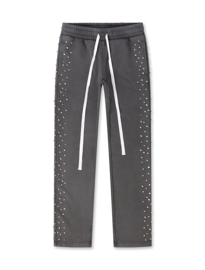 Embellish Ice Lounge Rhinestone Sweatpants - Slate