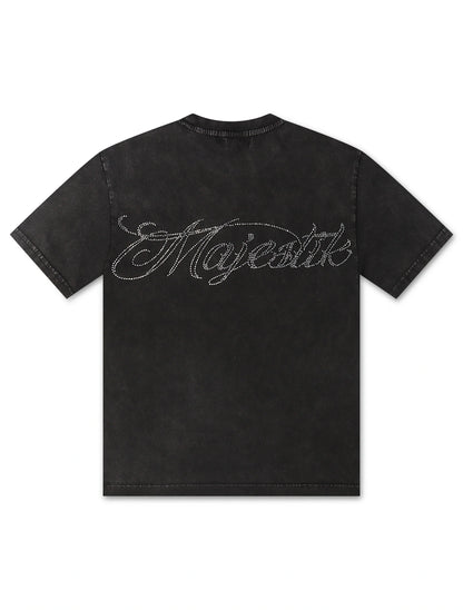 Majestik Keep it Movin Garment Dyed Tee - Black