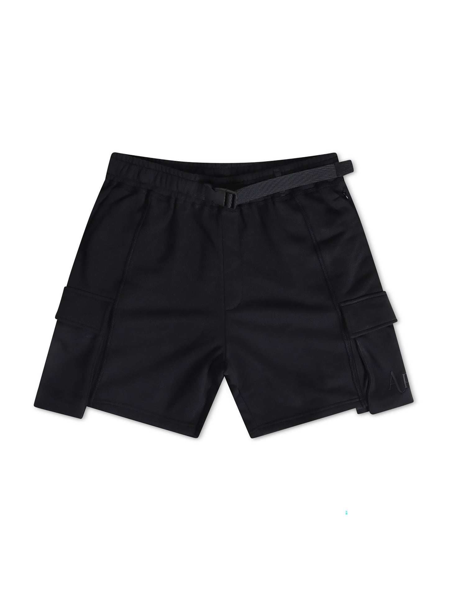Apastime Vacation in Portugal French Terry Belted Shorts - Black