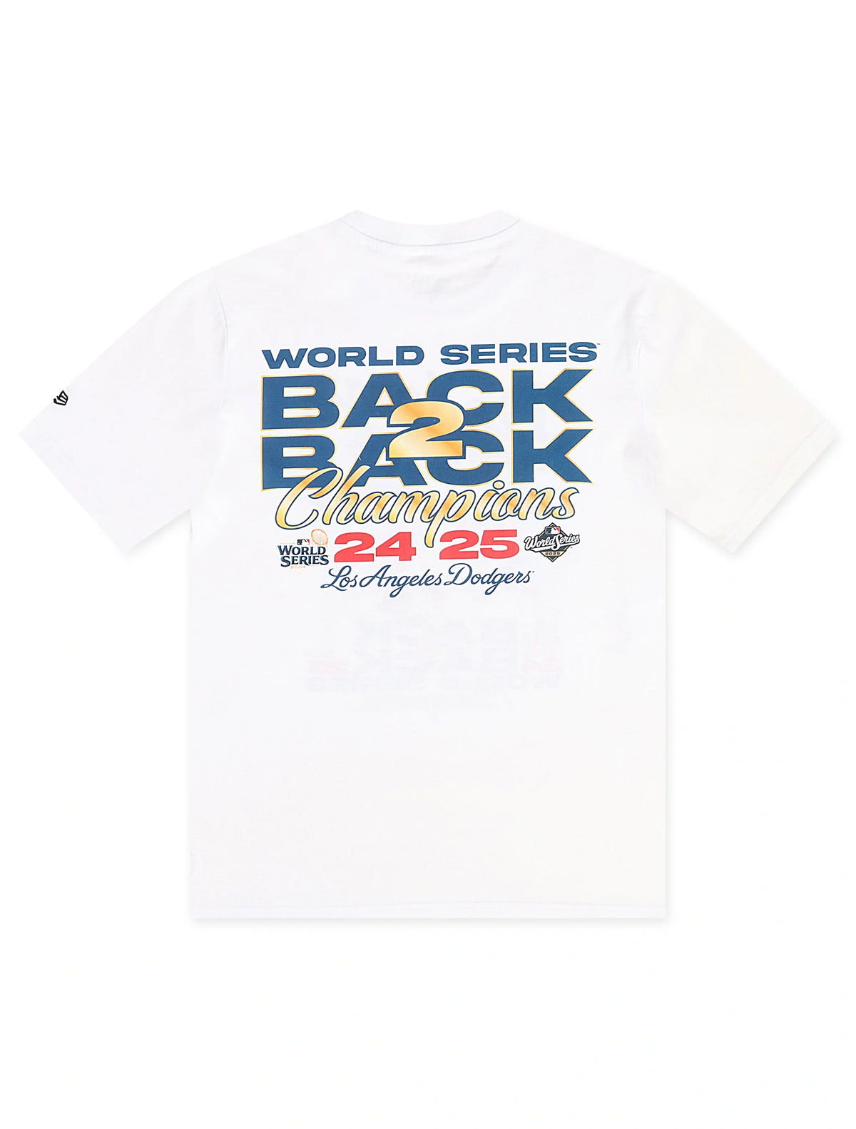 New Era LA Dodgers Back 2 Back Champs Tee - White