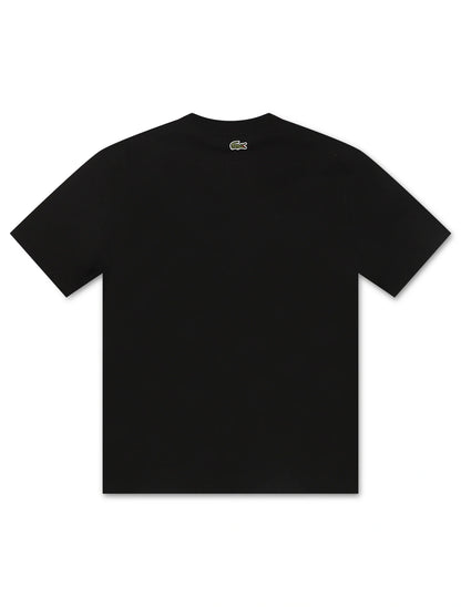 Lacoste Classic Fit Cotton Print Jersey Tee - Black