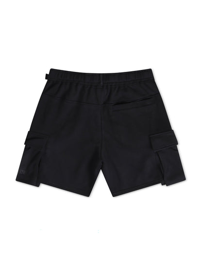 Apastime Vacation in Portugal French Terry Belted Shorts - Black