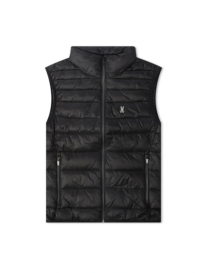Psycho Bunny Blythe Packable Puffer Vest - Black