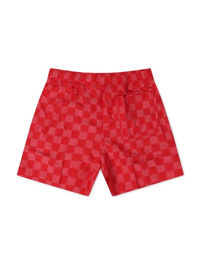 Nike Mens Club Shorts - Checkered Red