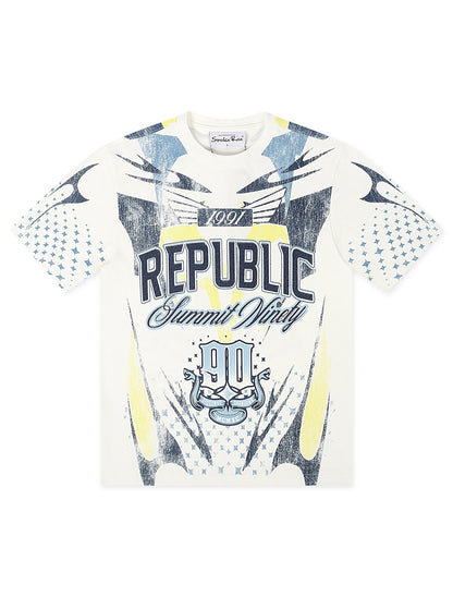Smoke Rise Republic Tee - Boy Blue