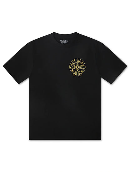 Money Dept. Vintage Old English Tee - Black/Gold