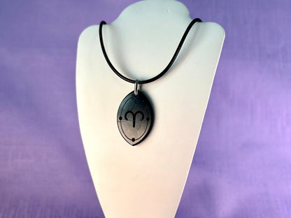 ASTROLOGY SHUNGITE PENDANTS! - EMF Protection - Hand Cut Genuine Natural Shungite Pendant High Quality Black Lustrous Gemstone from Russia