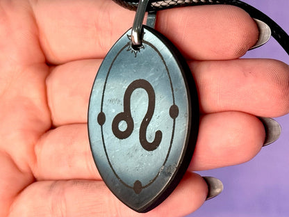 ASTROLOGY SHUNGITE PENDANTS! - EMF Protection - Hand Cut Genuine Natural Shungite Pendant High Quality Black Lustrous Gemstone from Russia