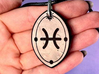 ASTROLOGY SHUNGITE PENDANTS! - EMF Protection - Hand Cut Genuine Natural Shungite Pendant High Quality Black Lustrous Gemstone from Russia