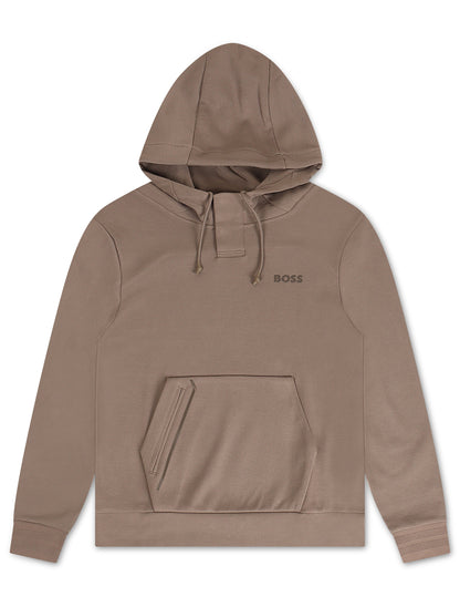 Boss Green Soody MIrror Hoodie - Coffee