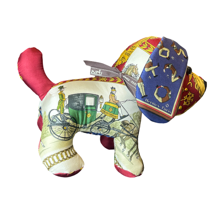 Promenade de Longchamps Vintage Silk Scarf Loyal Puppy